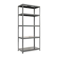 Szafy i regały magazynowe - Regał półkowy 1800x900x400 mm, 5 półek, nośność półek 175 kg, RAL 7031 - miniaturka - grafika 1