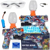 Zabawki militarne - PISTOLET NA KULKI ŻELOWE AUTOMAT DUŻY ZESTAW 1000KULEK CELOWNIK GRANAT - miniaturka - grafika 1