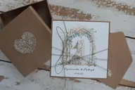 Kartki okolicznościowe i zaproszenia - Wyjątkowa kartka ślubna ręcznie robiona z życzeniami - miniaturka - grafika 1