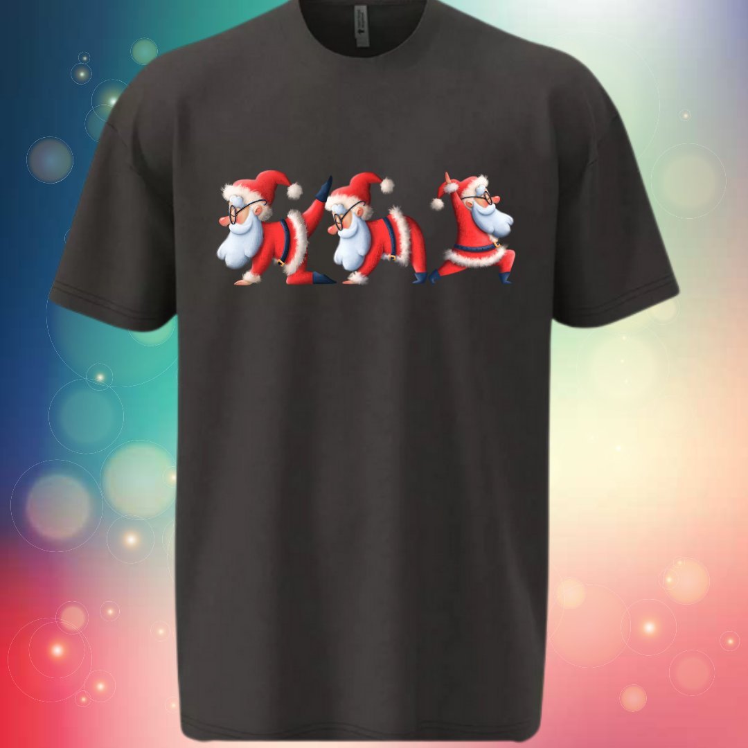 T-Shirt koszulka OVERSIZE uniwersalna Mikołajki Boże Narodzenie funny rozmiar M czarna