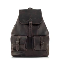 Torebki damskie - Jasno Brązowy Skórzany Plecak Vintage Belveder - miniaturka - grafika 1