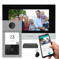 Wideodomofony - Zestaw Wideodomofon VIDOS S2401N IP kamera Full HD - miniaturka - grafika 1