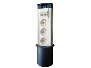 L- Kolumna zasilająca DESK 3 gniazda elektryczne + 2 gniazda komputerowe ALANTEC - ALANTEC - Akcesoria do serwerów - miniaturka - grafika 1