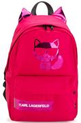 Plecaki szkolne i tornistry - Karl Lagerfeld plecak dziecięcy kolor różowy duży z nadrukiem - miniaturka - grafika 1