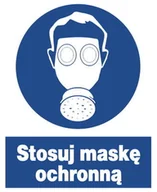 Akcesoria BHP - ZNO-5 - ZNAK BHP nakazu - Stosuj maskę ochronną - miniaturka - grafika 1