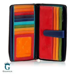 Kolorowy portfel damski na zamek Visconti SP-33 RFID - Portfele - miniaturka - grafika 1