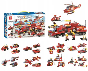 KLOCKI STRAŻACKIE STRAŻ POŻARNA WÓZ HELIKOPTERY STRAŻACY ŁODŹ PONTON - Klocki KLOCKI STRAŻACKIE STRAŻ POŻARNA WÓZ HELIKOPTERY STRAŻACY ŁODŹ PONTON - Klocki - miniaturka - grafika 1