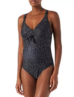 Stroje kąpielowe - MAMALICIOUS Damski kostium kąpielowy MLRUSSEL DOT 2F A. NOOS kostium kąpielowy, czarny/apop: kropki, S - grafika 1