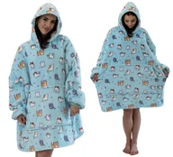 Koce - BLUZA KOC Gruba Kocobluza Oversize Futrzak XXL Koty Kotki 460 GSM AŻ 1,3 kg - miniaturka - grafika 1