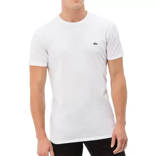 Koszulki sportowe męskie - Koszulka Lacoste Overwear T-shirt TH2038-001 - biała - grafika 1