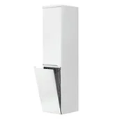 Szafki łazienkowe - Oristo Słupek wiszący SILVER 35 cm z koszem LEWY BIAŁY POŁYSK OR33-SB2D-35-1-KKL OR33-SB2D-35-1-KKL - miniaturka - grafika 1