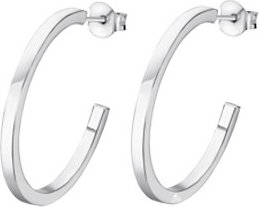 Eleganckie srebrne kolczyki kółka LP3203-4 - Średnica: 2,5 cm