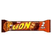 Batoniki - Lion Nadziewany wafel z karmelem i płatkami pszennymi oblany czekoladą mleczną 60 g (2 x 30 g) - miniaturka - grafika 1