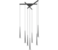 Lampy sufitowe - Zuma Line P0603-07C-P7B1 - Żyrandol LED na lince BOSTON 7xLED/6W/230V, czarny - miniaturka - grafika 1