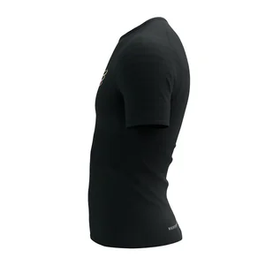 COMPRESSPORT Koszulka biegowa RACING SS T-SHIRT black/safe yellow - Bielizna sportowa męska - miniaturka - grafika 7