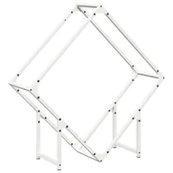 Wózki magazynowe - vidaXL Stojak na drewno opałowe, biały, 80x25x80 cm - miniaturka - grafika 1
