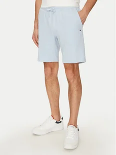 Tommy Hilfiger Szorty materiałowe Essential Terry Sweatshort MW0MW37240 Błękitny Regular Fit - Spodenki męskie - miniaturka - grafika 1