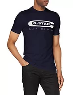 Koszulki męskie - G-STAR RAW T-shirt męski Graphic 4, Niebieski (Sartho Blue D15104-336-6067), XXL - miniaturka - grafika 1