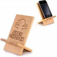 Zestawy upominkowe - Uchwyt podstawka pod telefon prezent upominek na dzień chłopaka z grawerem - miniaturka - grafika 1