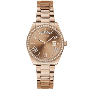 Zegarek Różowozłoty zegarek Damski Guess GW0307L3 Luna - Zegarki damskie - miniaturka - grafika 1