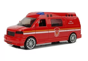 Straż Pożarna z naciągiem Leantoys - Samochody i pojazdy dla dzieci - miniaturka - grafika 1