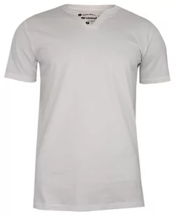 Biały Bawełniany T-Shirt -PAKO JEANS- Męski, Krótki Rękaw, Dekolt w Serek z Guzikami, BASIC - Pako Jeans - Koszulki męskie - miniaturka - grafika 1