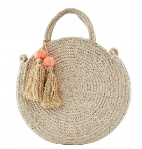 PIECES DAMSKA TOREBKA BEŻOWA Z FRĘDZLAMI OLK