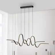Lampy sufitowe - Lampa wisząca LED Paul Neuhaus Altitude, czarna, długość 125 cm - miniaturka - grafika 1