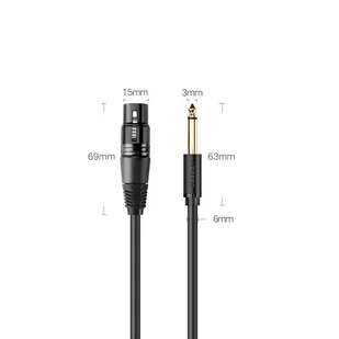 Ugreen kabel audio przewód do mikrofonu XLR (żeński) - 6,35 mm jack (męski) 1 m czarny (20717 AV131) - Kable USB - miniaturka - grafika 10