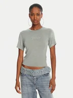 Koszulki i topy damskie - Juicy Couture T-Shirt Sheer JCWCT225301 Zielony Slim Fit - miniaturka - grafika 1