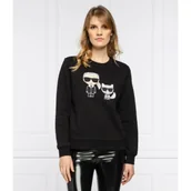 Bluzy damskie - Karl Lagerfeld Bluza Ikonik Karl &Choupette | Regular Fit - miniaturka - grafika 1