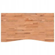 Blaty meblowe i parapety okienne - Blat do biurka, 110x(55-60)x2,5 cm, lite drewno bu - miniaturka - grafika 1