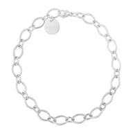 Bransoletki - Ozdobny łańcuch - srebrna bransoletka ze stali szlachetnej - Manoki - miniaturka - grafika 1