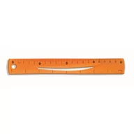 Linijki, ekierki - TETIS LINIJKA elastyczna 20cm pomarańczowa BL020PB - miniaturka - grafika 1