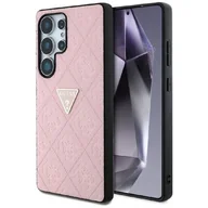Etui i futerały do telefonów - Etui GUESS Hot stamp 4G Pattern Triangle Metal Logo do Samsung Galaxy S25 Ultra Różowy - miniaturka - grafika 1