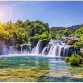 Fototapety - Fototapeta Wodospad Las Natura 250x175 cm Tapeta Do Sypialni Salonu Kuchni Na Flizelinie - miniaturka - grafika 1