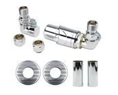 Zawory i kraniki - Zawór termostatyczny trójosiowy chrom TULLY z maskownicą - miniaturka - grafika 1