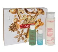 Zestawy kosmetyków damskich - Clarins Zestaw Mleczko do demakijażu Velvet + Instant Eye Make-Up Remover + Purifying Toning Lotion) - miniaturka - grafika 1