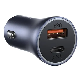 Baseus Golden Contactor Pro szybka ładowarka samochodowa USB Typ C / USB 40 W Power Delivery 3.0 Quick Charge 4 + SCP FCP AFC szary (CCJD-0G) - Ładowarki samochodowe - miniaturka - grafika 4
