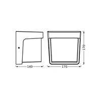 Lampy ogrodowe - OSRAM Kinkiet zewnętrzny LED ENDURA STYLE IHSAN, aluminiowy / szary / cynkowy, tworzywo sztuczne, nowoczesny - miniaturka - grafika 1