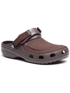 Klapki i japonki męskie - Crocs Klapki Yukon Vista II Clog M 207142 Brązowy - grafika 1