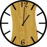 Zegary - Elior Nowoczesny sosnowy zegar ścienny - Solaris - miniaturka - grafika 1