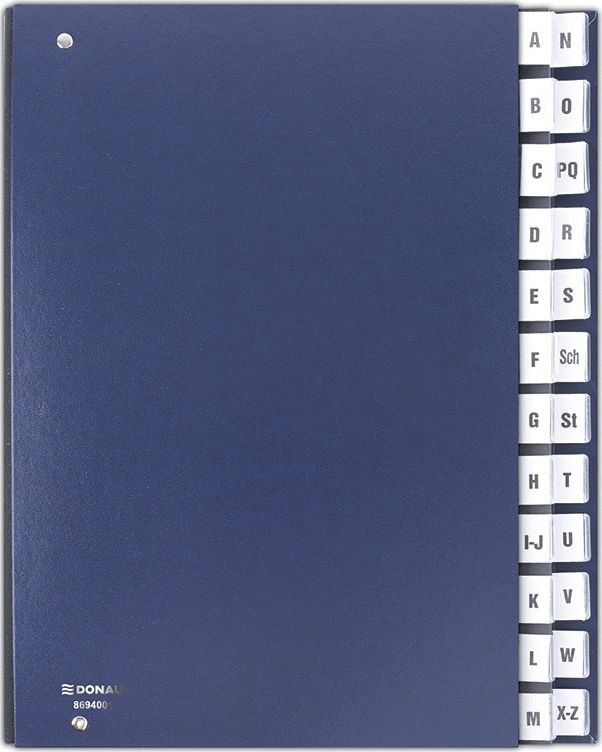 Donau Teczka korespondencyjna DONAU, karton, A4, A-Z, granatowa - 9003106063055