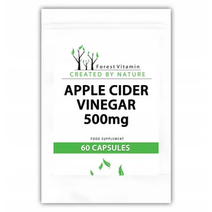 FOREST VITAMIN Apple Cider Vinegar 500mg 60caps - Witaminy i minerały dla sportowców - miniaturka - grafika 1