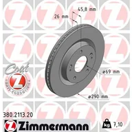 Tarcze hamulcowe - Tarcza hamulcowa ZIMMERMANN 380.2113.20 - miniaturka - grafika 1