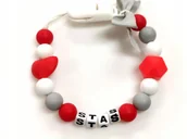 Akcesoria do smoczków - Zawieszka smoczka z imieniem KAŻDE DOWOLNE IMIE - miniaturka - grafika 1