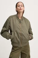 Kurtki damskie - Guess Jeans kurtka bomber damski kolor zielony przejściowa oversize W4YL01 WG932 - miniaturka - grafika 1