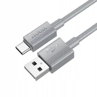 Kable USB - Kabel USB A do USB C Hoco 3A 1 m X107 szary - miniaturka - grafika 1
