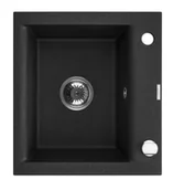 Zlewozmywaki - Invena Tesalia zlewozmywak granitowy 48x44 cm czarny AZ-01-041 - miniaturka - grafika 1