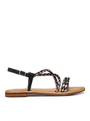 Sandały damskie - Geox Sandały D Sozy S D65LXA 0KFKY C0067 Czarny - miniaturka - grafika 1